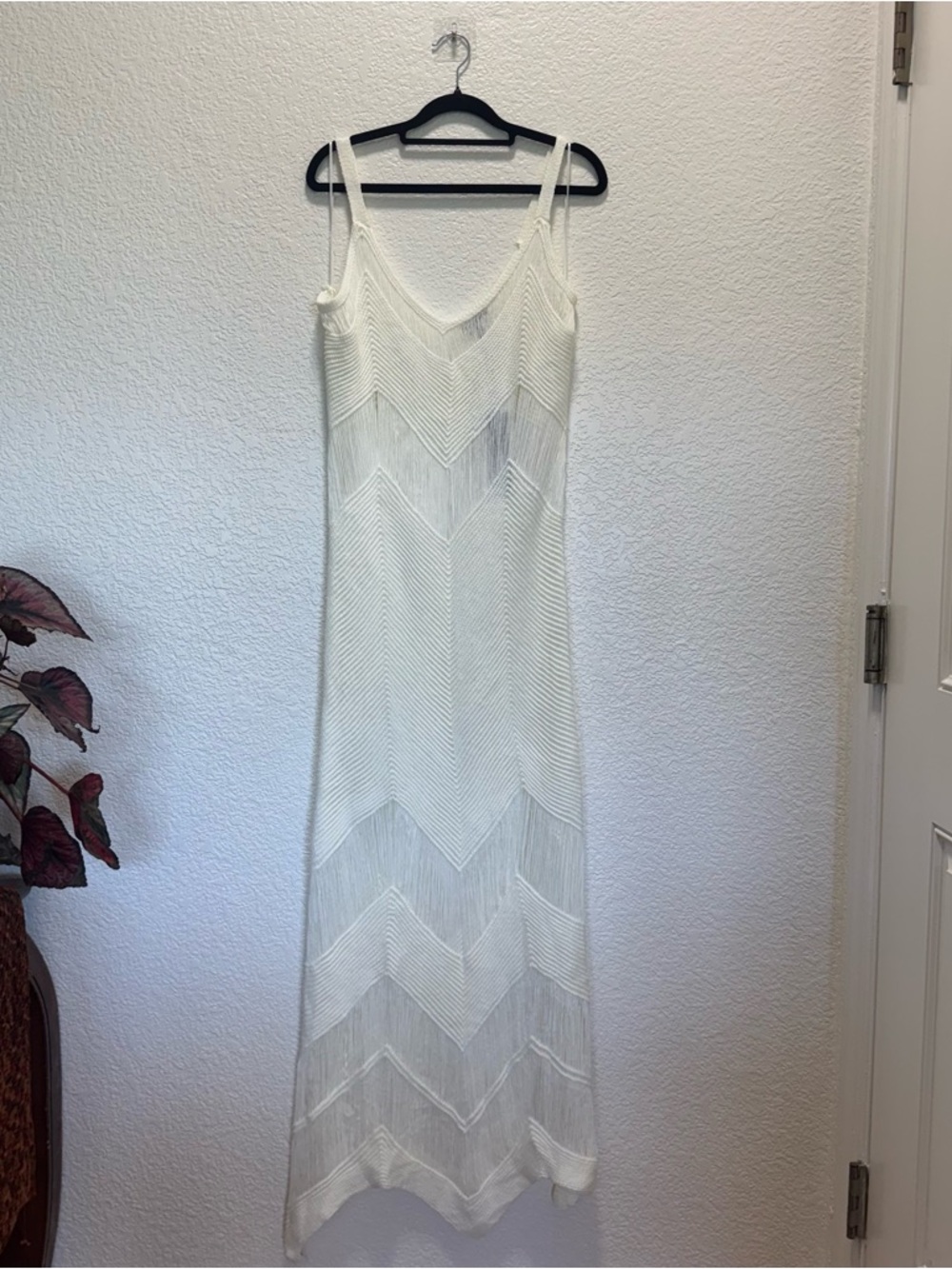 Cream V-Neck Slip Maxi Dress